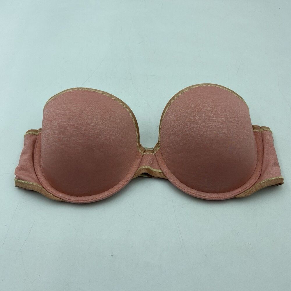 Victoria Secret Multi-Way Multi-Position Padded Underwire Pink Bra 36C No Straps